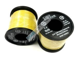 22AWG , 0.34MM2 -0,34MM2 ÇOK TELLİ SARI MONTAJ KABLOSU 20 METRE