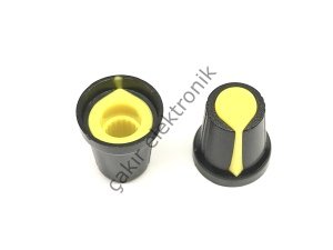 KNOB AG-2 6x18T SARI  POTANS BAŞLIGI - POT DÜĞMESİ
