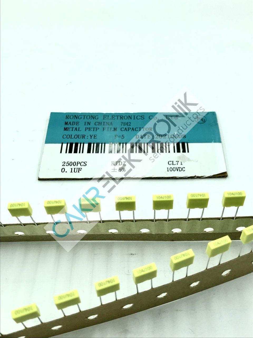 100NF 100V  -  0,1MF - %5  KONDANSATÖR -  104NJ100 10 ADETTİR