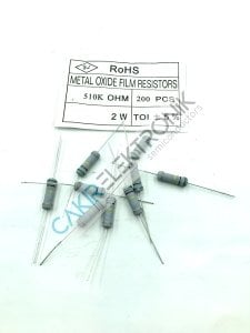 510KR - 510 KOHM -  510KΩ - 2WATT DİRENÇ %5 10 ADETTİR