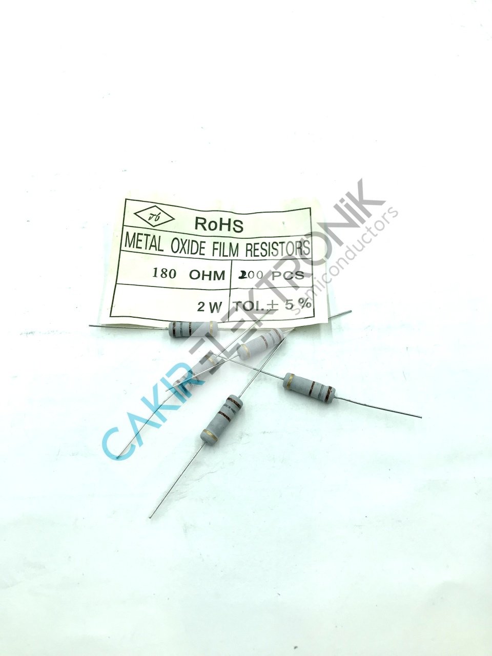 180R - 180 OHM -  180Ω -  2WATT DİRENÇ %5 10 ADETTİR