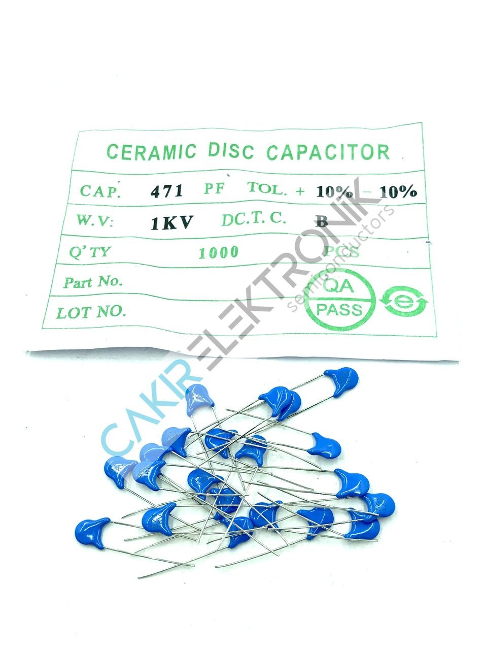 1KV 471PF- 470PF 1000 V [ 471 1KV ] Yüksek gerilim seramik disk kondansatör