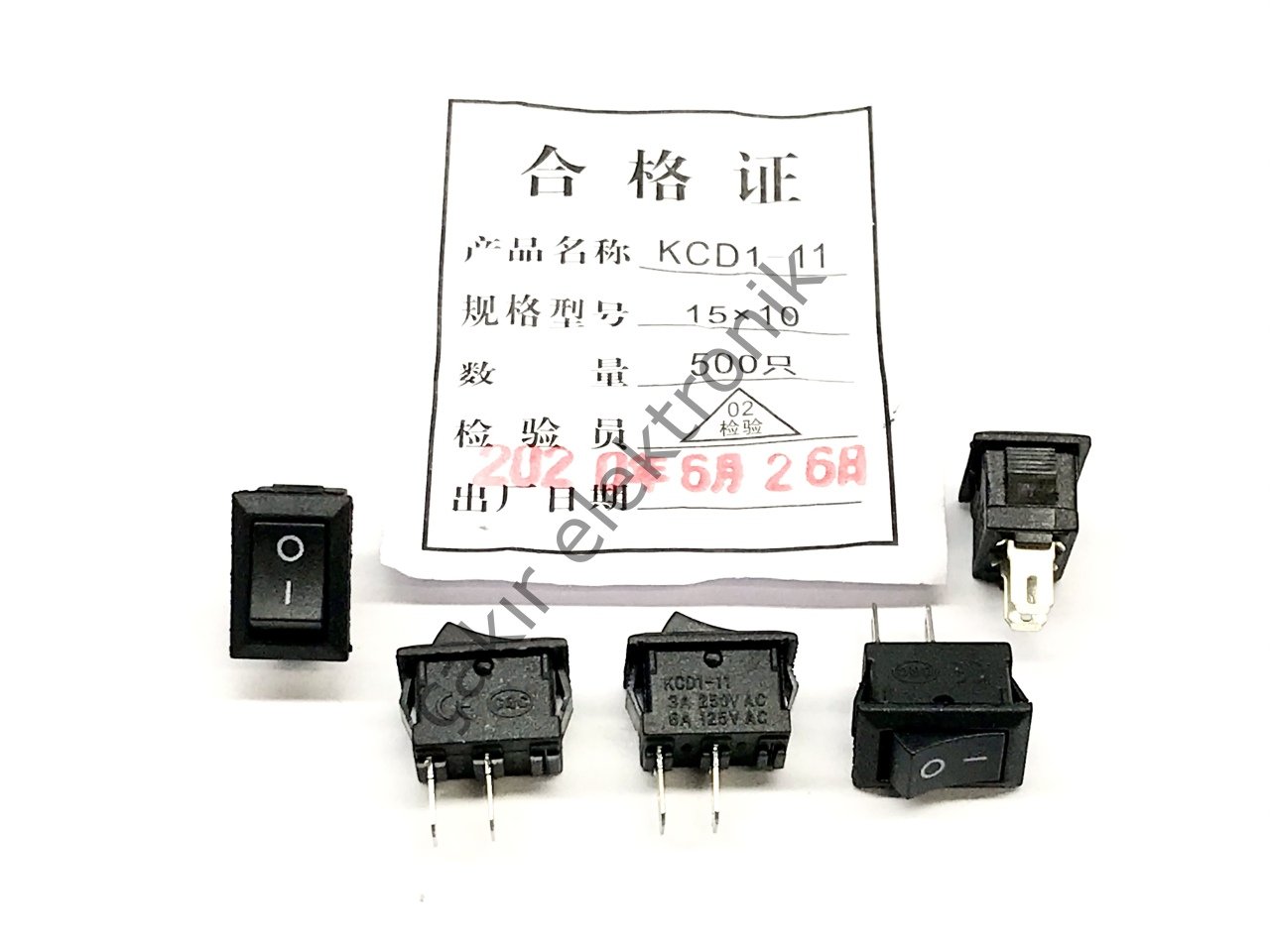 KCD1-11 - KCD11   0-1 ANAHTAR 3A. ON OFF ANAHTAR