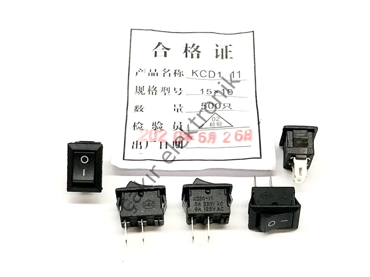 KCD1-11 - KCD11   0-1 ANAHTAR 3A. ON OFF ANAHTAR