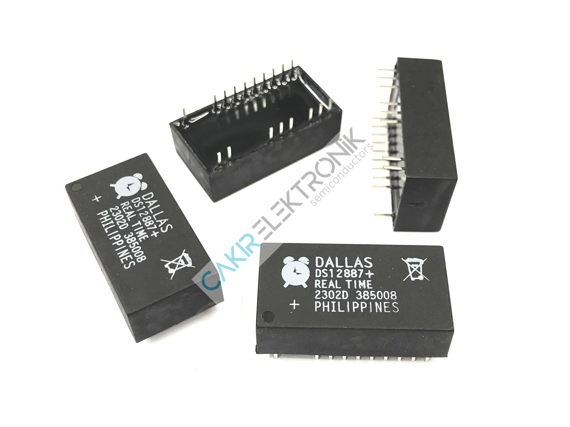 DS12887+ , DS12887 , Real-Time ClocReal Time Clock (RTC) IC Clock/Calendar 114B Parallel 24-DIP Module (0.600'', 15.24mm)