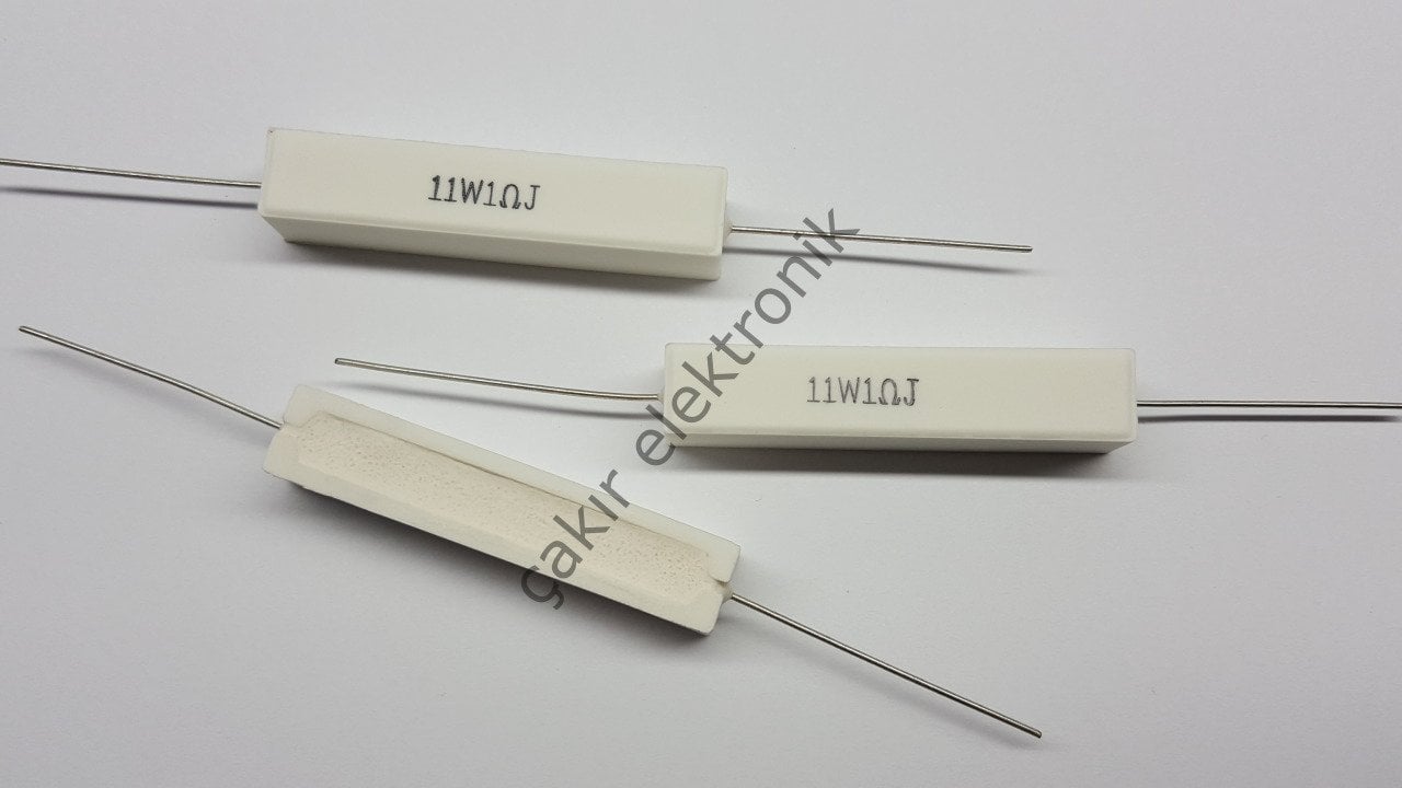 1R - 1 OHM - 1RJ -  11W  AKSİYEL DİRENÇ , 1 OHM 11WATT