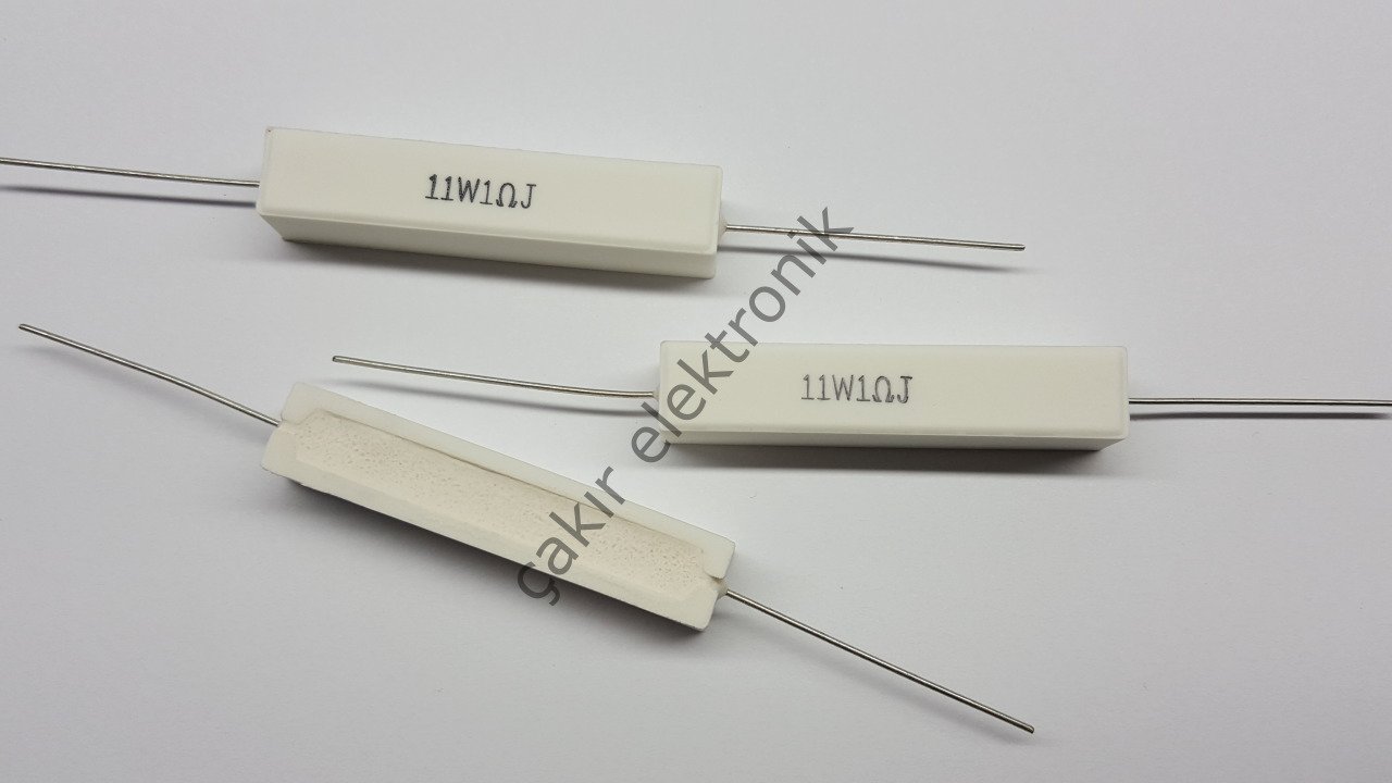 1R - 1 OHM - 1RJ -  11W - 10W  AKSİYEL DİRENÇ , 1 OHM 11WATT 10WATT