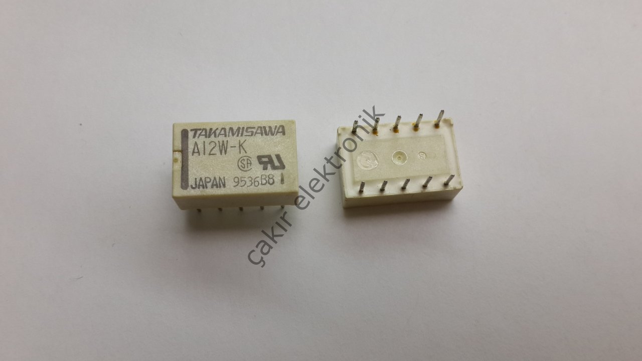 A12W-K RELAY , A12W-K 12V RÖLE,12 V Tek Bobin Çift Kontak Röle