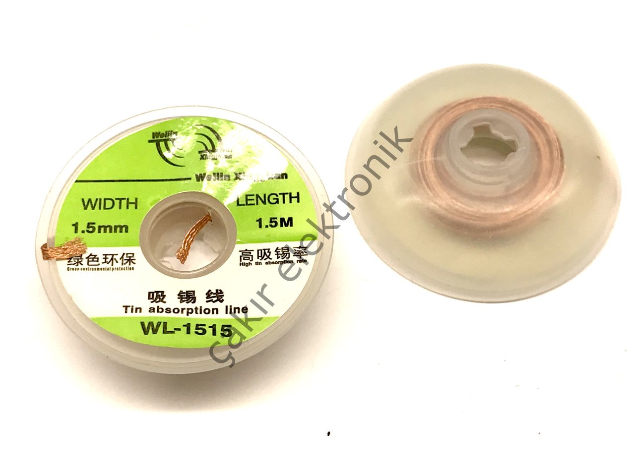 [WL1515]  1.5MM 1,5MM   LEHİM EMME TELİ , LEHİM ÇEKME TELİ , LEHİM SÖKME TELİ