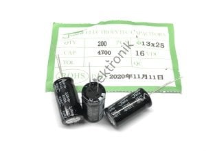 4700MF 16V -  4700UF 16V  - 13X25 MM KONDANSATÖR