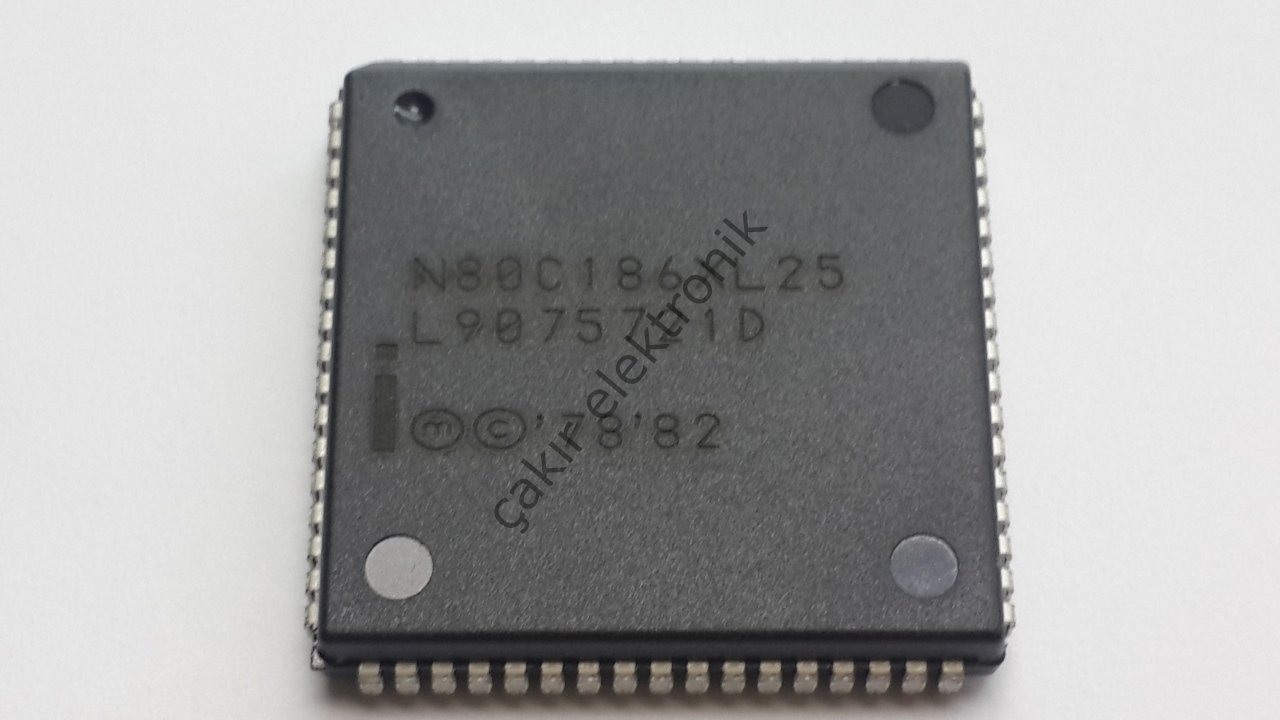N80C186XL25 ,80C186,PLCC68 ,16BİT 25MHZ