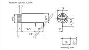 PTF50  , PFT-50 FUSE HOLDER -5X20 CAM SİGORTA YATAĞI ,SİGORTA YUVASI PCB TİP