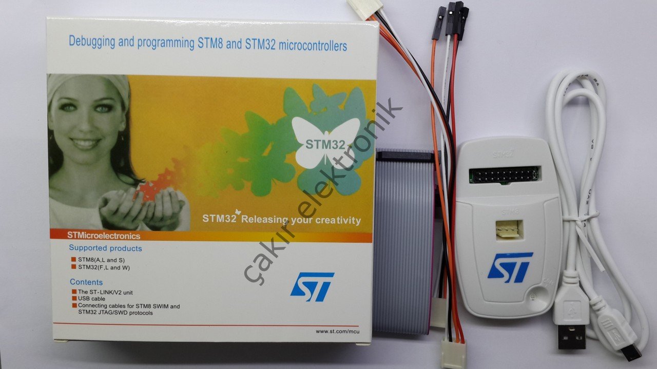 ST-LINK/V2/01-0 - STM8 - ST LINK V2  STM32 PROGRAMLAYICI ( programlayıcı ve soketlerinde iade kabul edilmez )