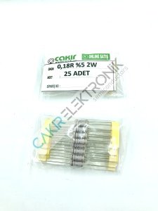 MOSX2CT52AR18J    0.18R 2W - 0,18R 2W -  0,18OHM - 0,18Ω - R18 -  2WATT DİRENÇ 25 ADETTİR