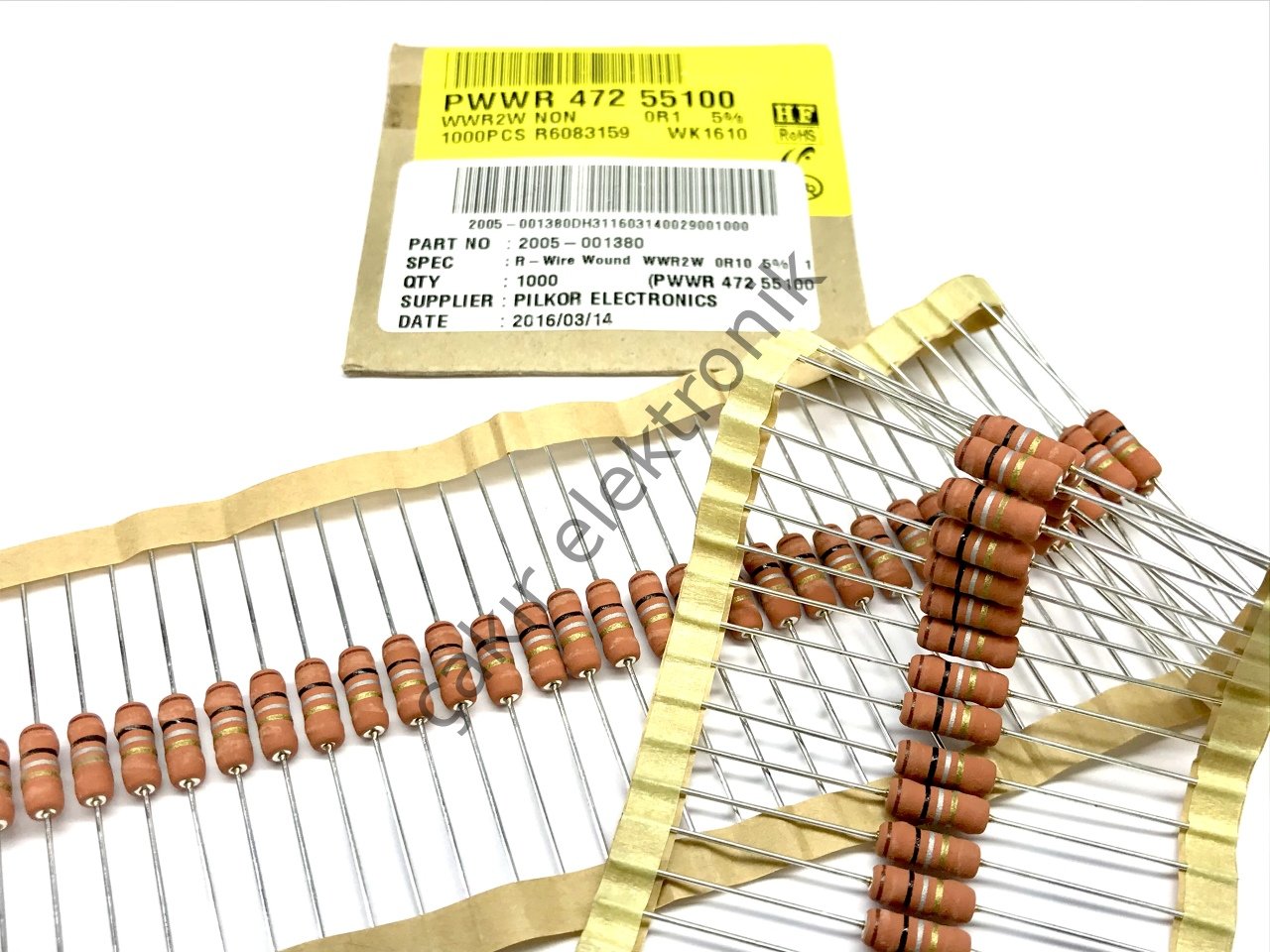 0.10R 2W - 0,10R 2W -  0,10OHM 2W -  0,10Ω - R10 2W -  2WATT DİRENÇ