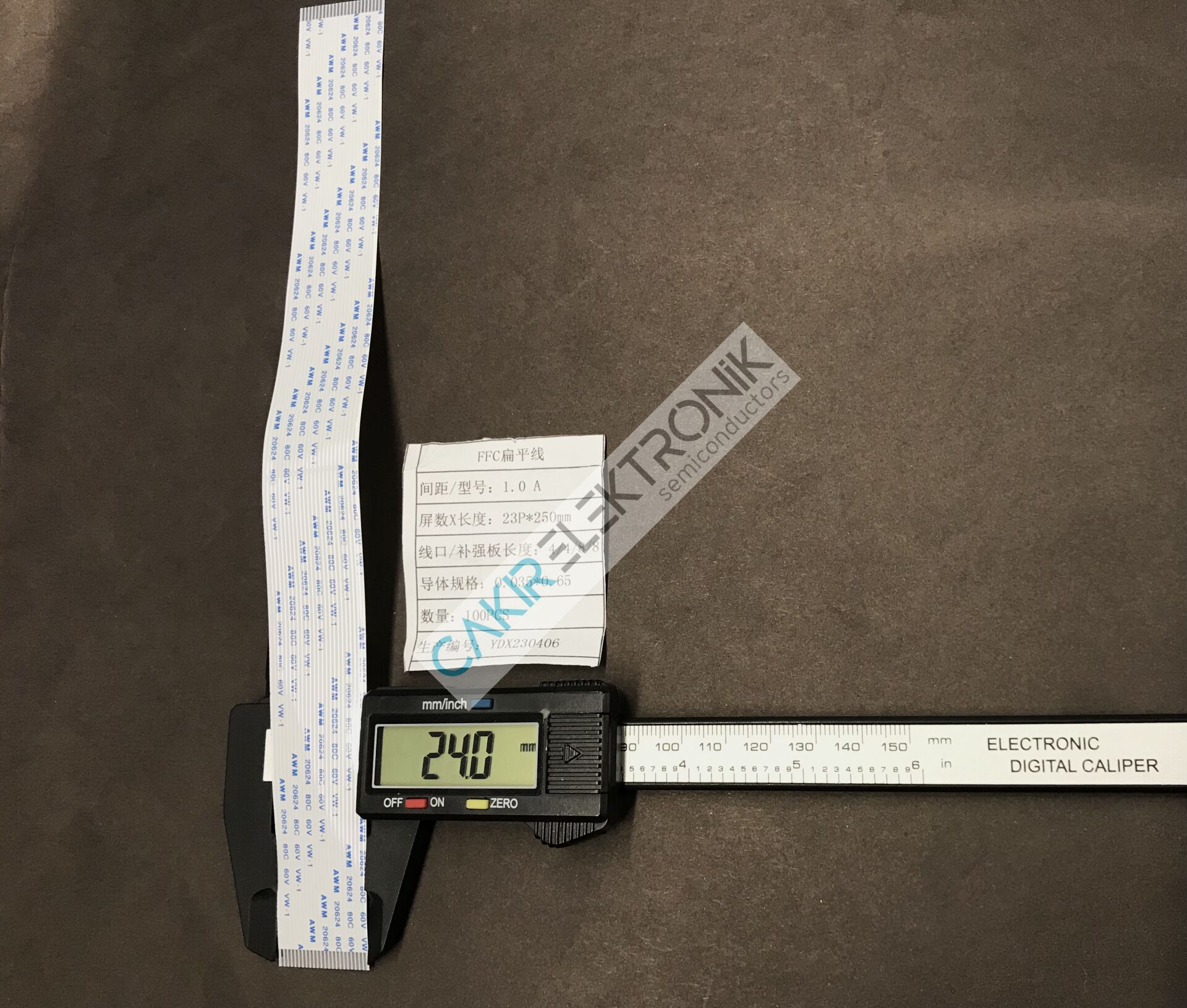 1MM , 23P 250MM (23PIN 25CM)FFC/FPC flexible flat cable , film kablo