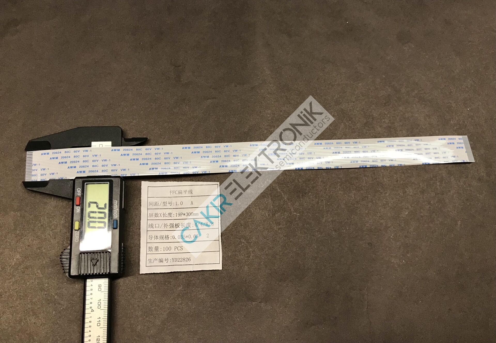 1MM , 19P 300MM (19PIN 30CM)FFC/FPC flexible flat cable , film kablo