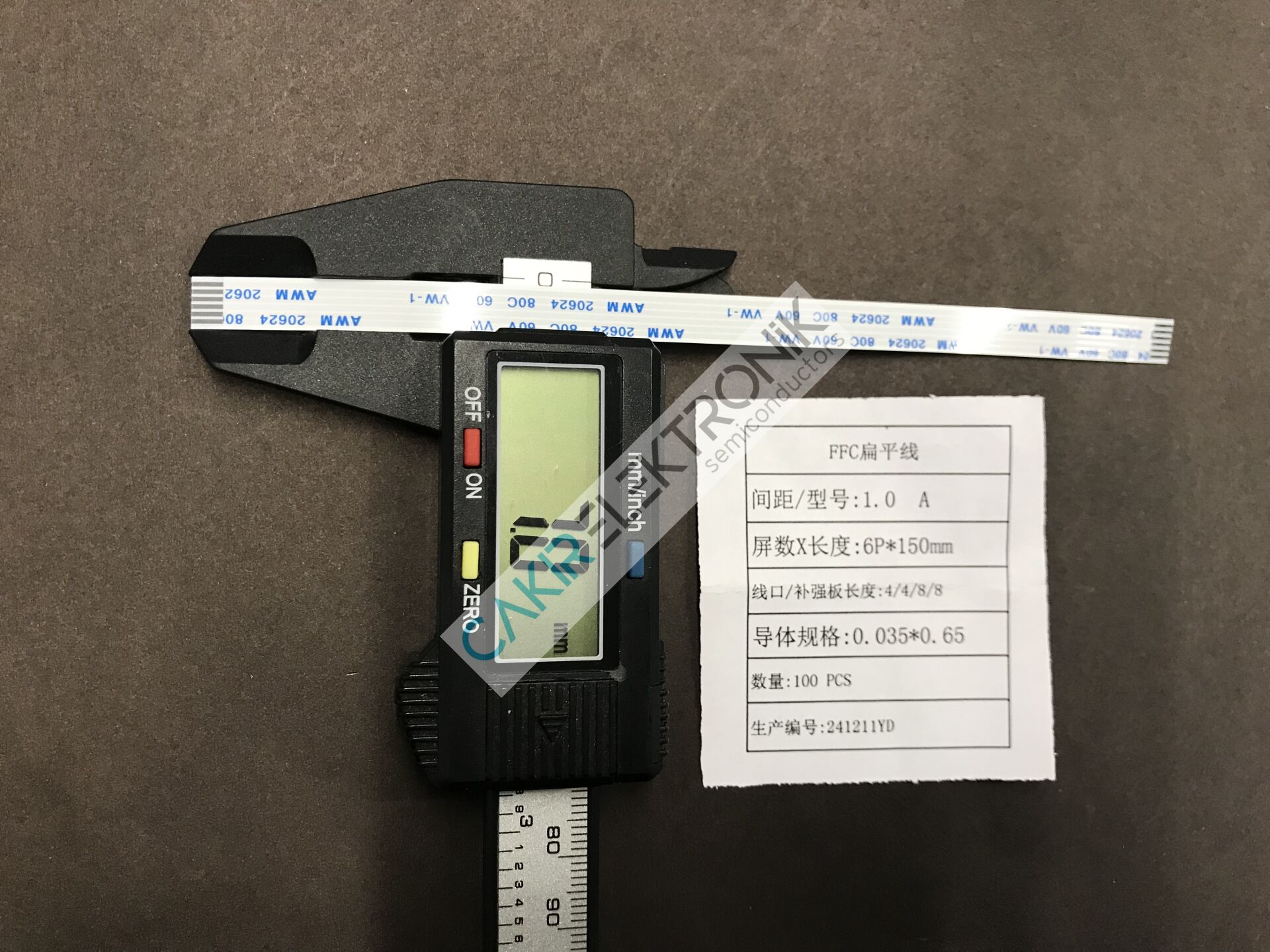 1MM , 6P 150MM (6PIN 15CM)FFC/FPC flexible flat cable , film kablo