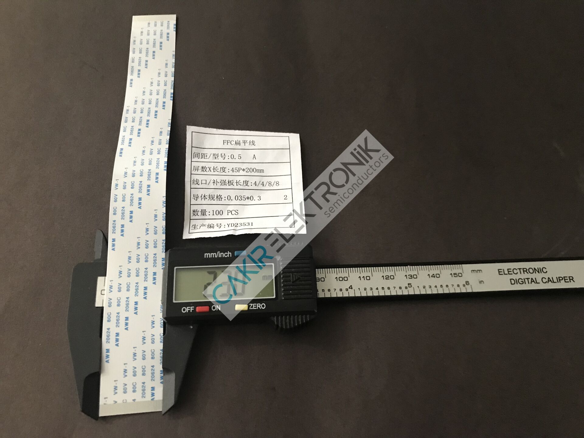 0.5MM , 45P 200MM (45PIN 20CM)FFC/FPC flexible flat cable , film kablo