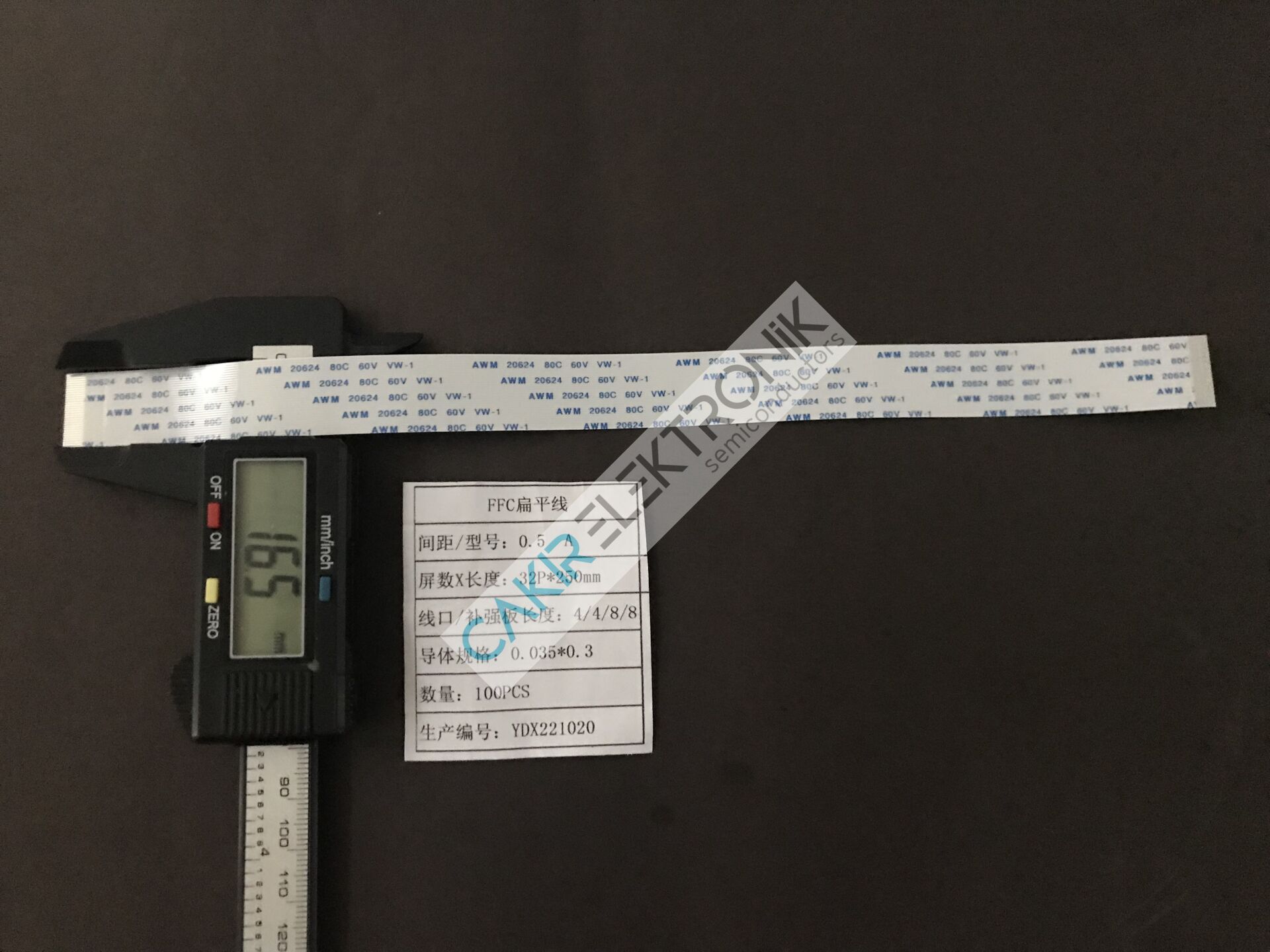 0.5MM , 32P 250MM (32PIN 25CM)FFC/FPC flexible flat cable , film kablo