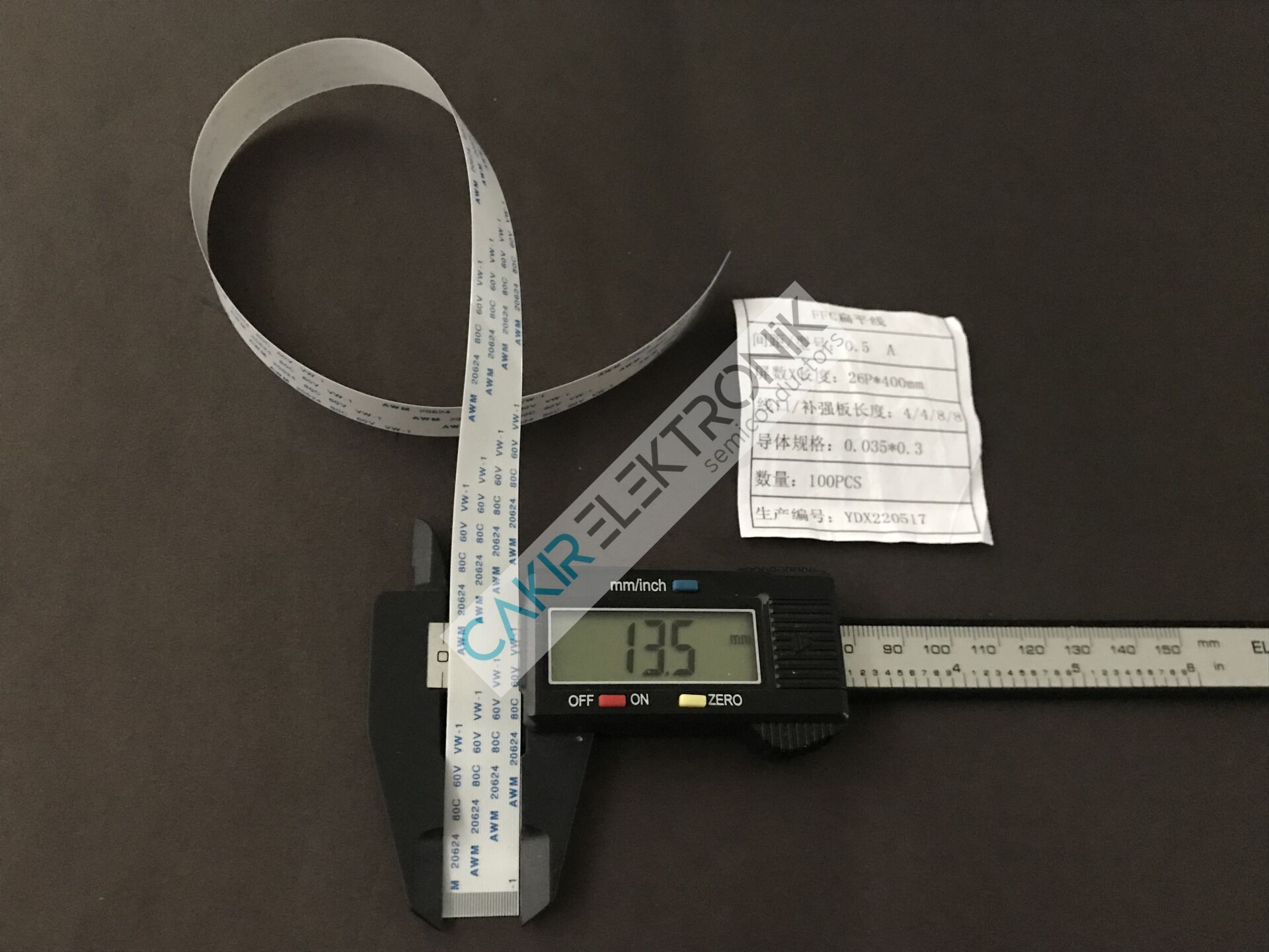 0.5MM , 26P 400MM (26PIN 40CM)FFC/FPC flexible flat cable , film kablo