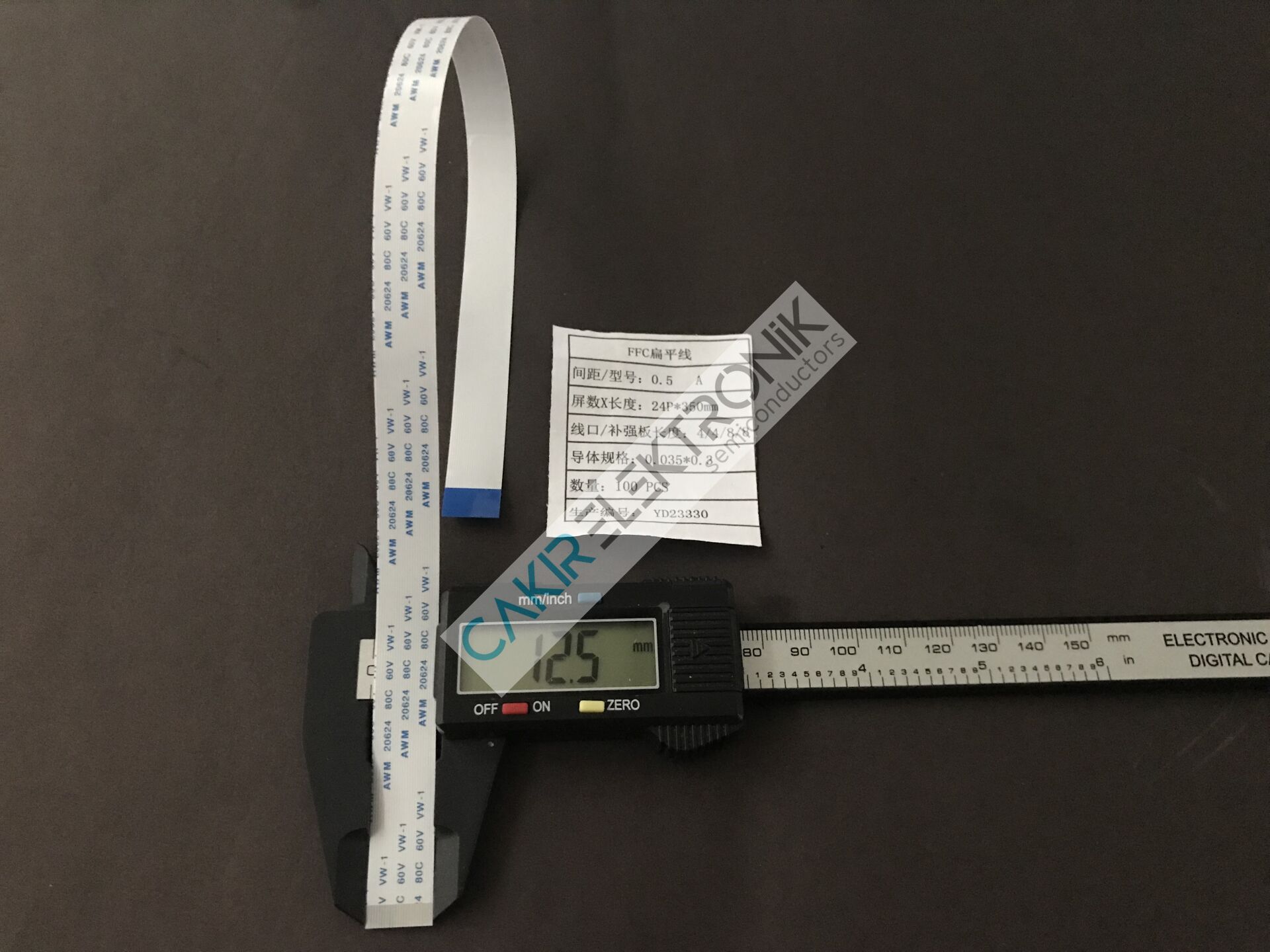 0.5MM , 24P 350MM (24PIN 35CM)FFC/FPC flexible flat cable , film kablo