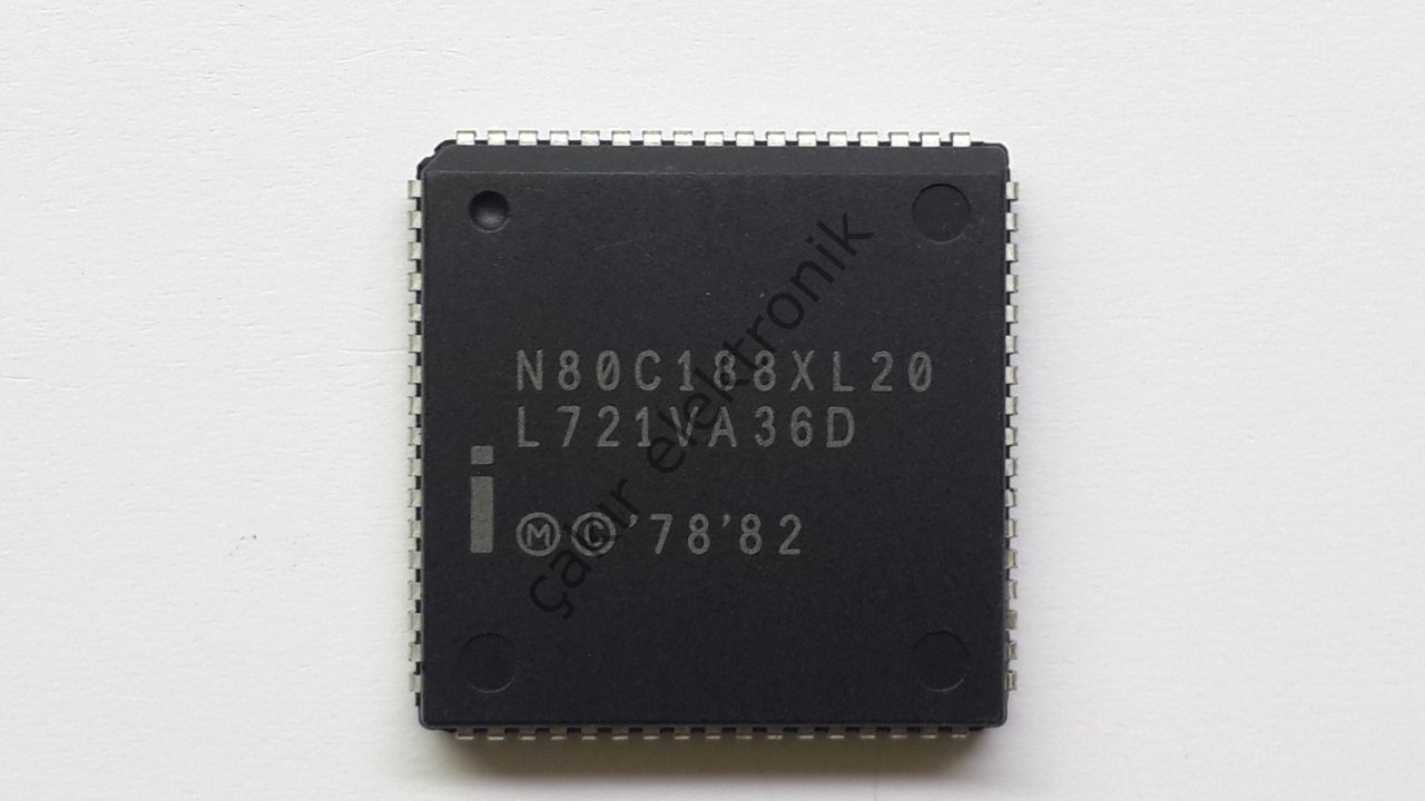 N80C188XL20  PLCC - 80C188 - 16-BIT HIGH-INTEGRATION EMBEDDED PROCESSORS