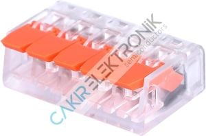 PCT-415  AWG 28-12  5Lİ KABLO BİRLEŞTİRİCİ , WAGO 221-415 MUADİLİ