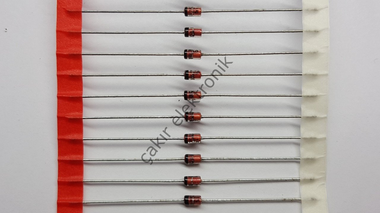 2.7V ZENER , BZX55C2V7 , BZX55C-2V7 -  2,7V 500mW  DO-35 Zener Diodes RoHS 10 ADETTİR