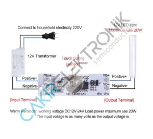 TOUCH BUTON - TOUCH SWITCH - DOKUNMATİK AÇ-KAPA -Kapasitif Dokunmatik Led Sürücü - KART TİPİ DOKUNMATİK SWITCH - SENSOR MODULE - SENSÖR MODÜL