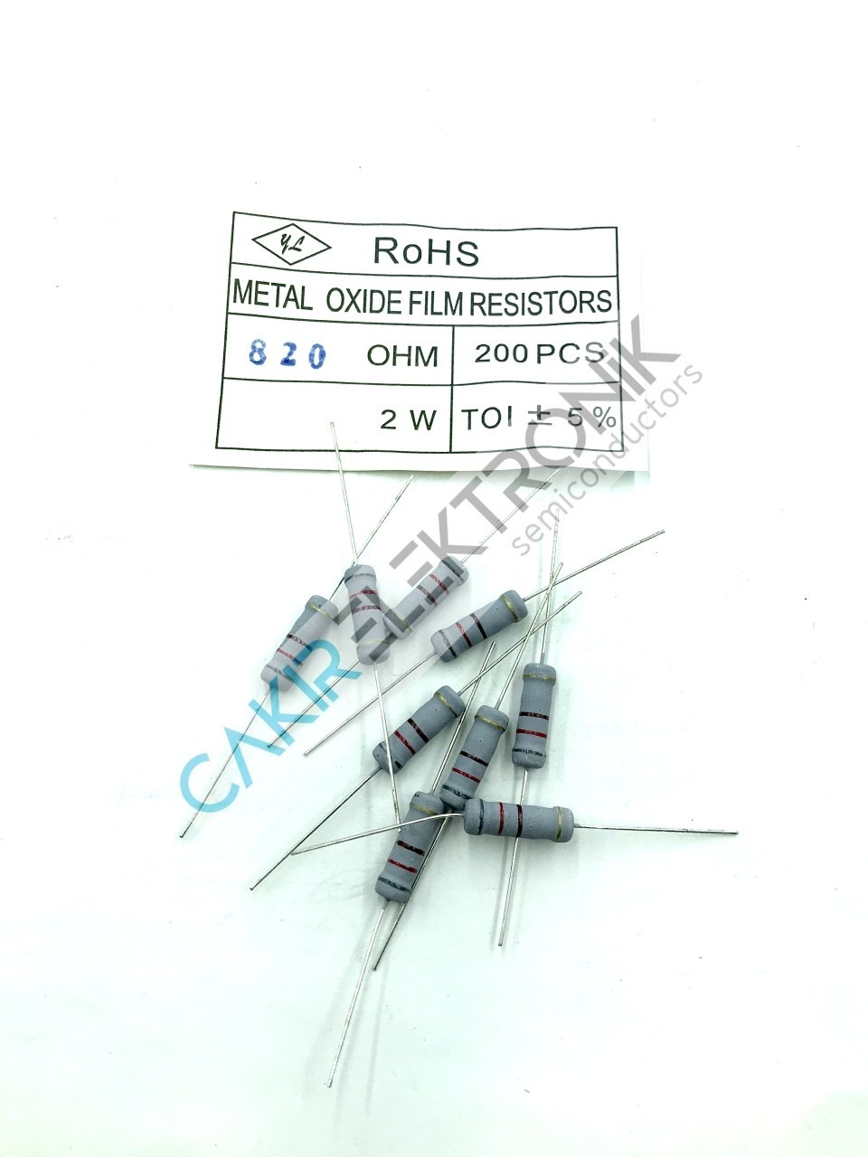 820R - 820 OHM -  820Ω - 2WATT DİRENÇ %5 10 ADETTİR