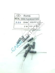 820R - 820 OHM -  820Ω - 2WATT DİRENÇ %5 10 ADETTİR