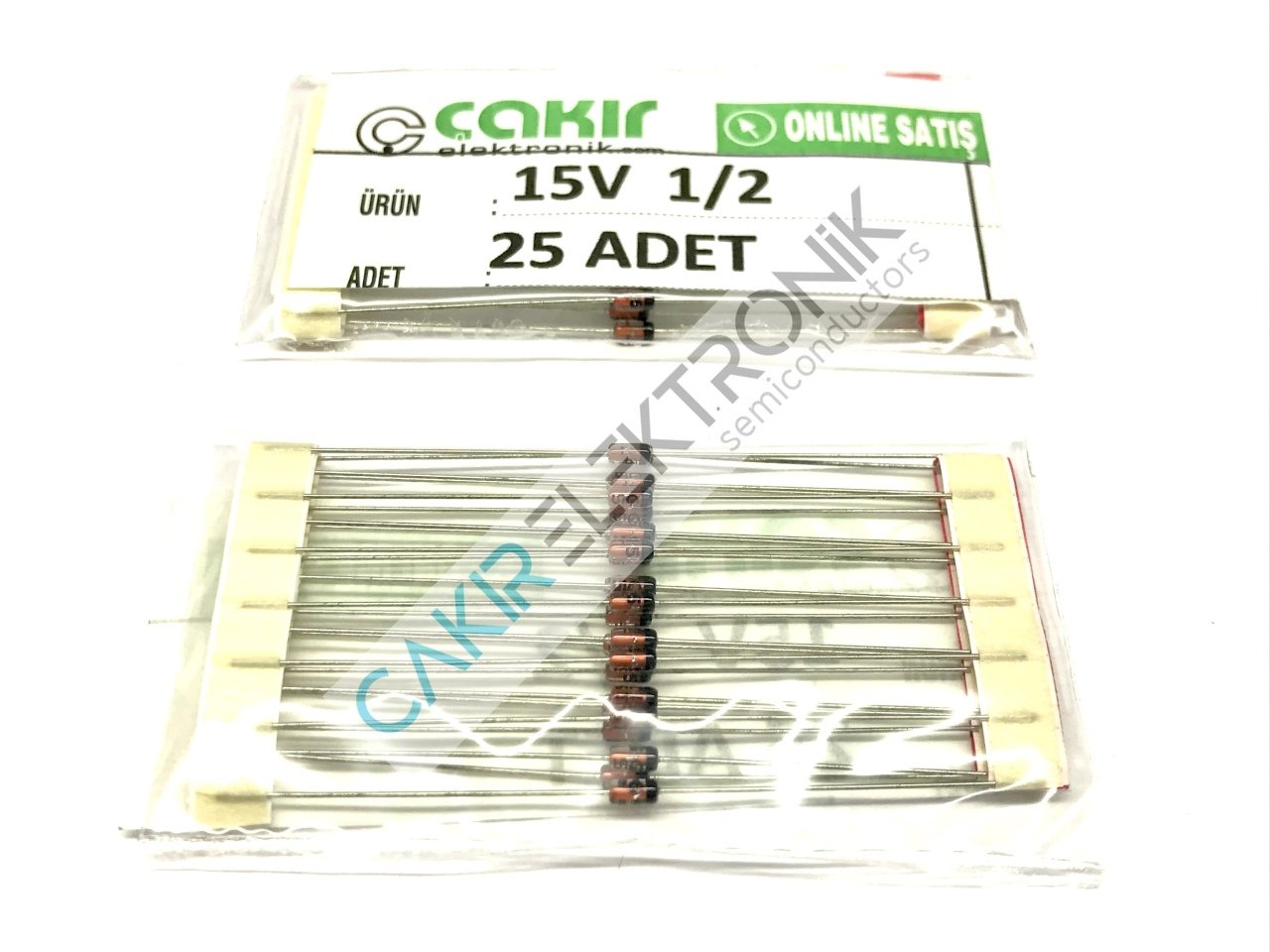 15V - BZX55C15 - 15V 500mW  DO-35 Zener Diodes RoHS