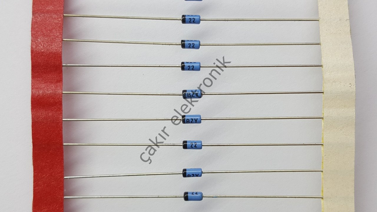 22V. - ZENER -  BZX55C22  - BZY88C22 -  22V 500mW  DO-35 Zener Diodes RoHS