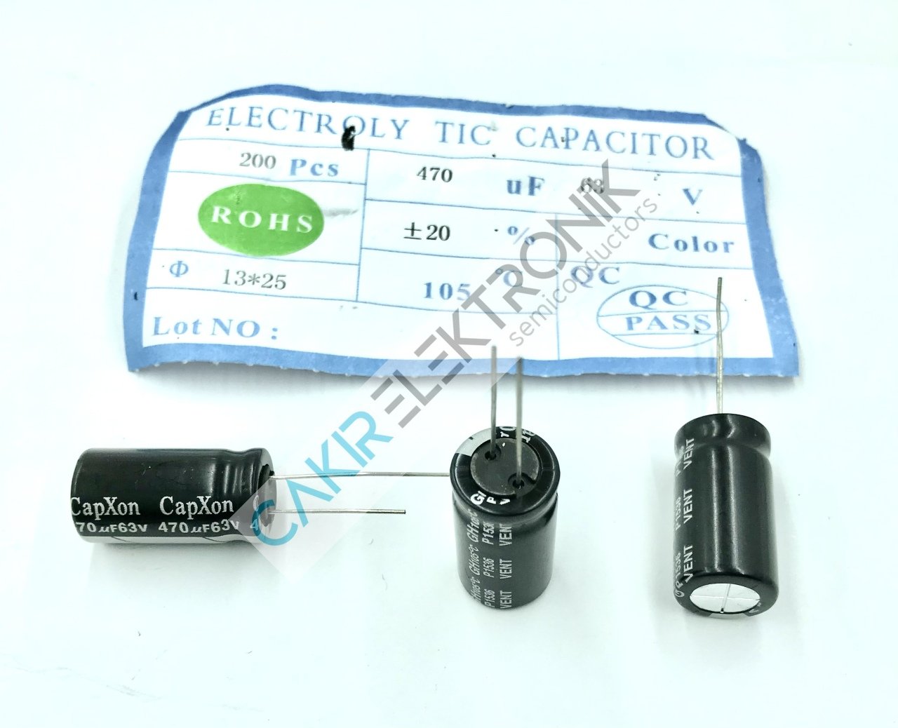 470MF 63V - 470UF 63V - 13X25 MM KONDANSATÖR