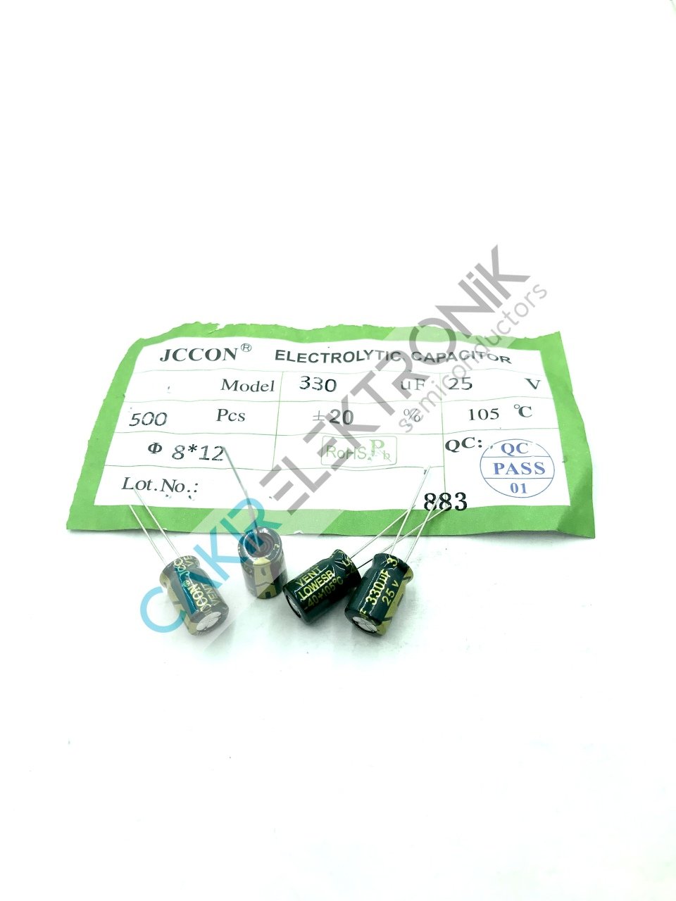 330MF - 330UF  25V    8X12MM KONDANSATÖR 10 ADETTİR