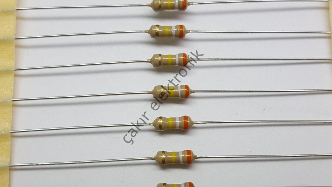 390K - 390KR - 390 KOHM -  1/4 DİRENÇ - CF1/4 390KΩ; 0.25W; ±5%; Ø2.3x6mm; Leads: axial