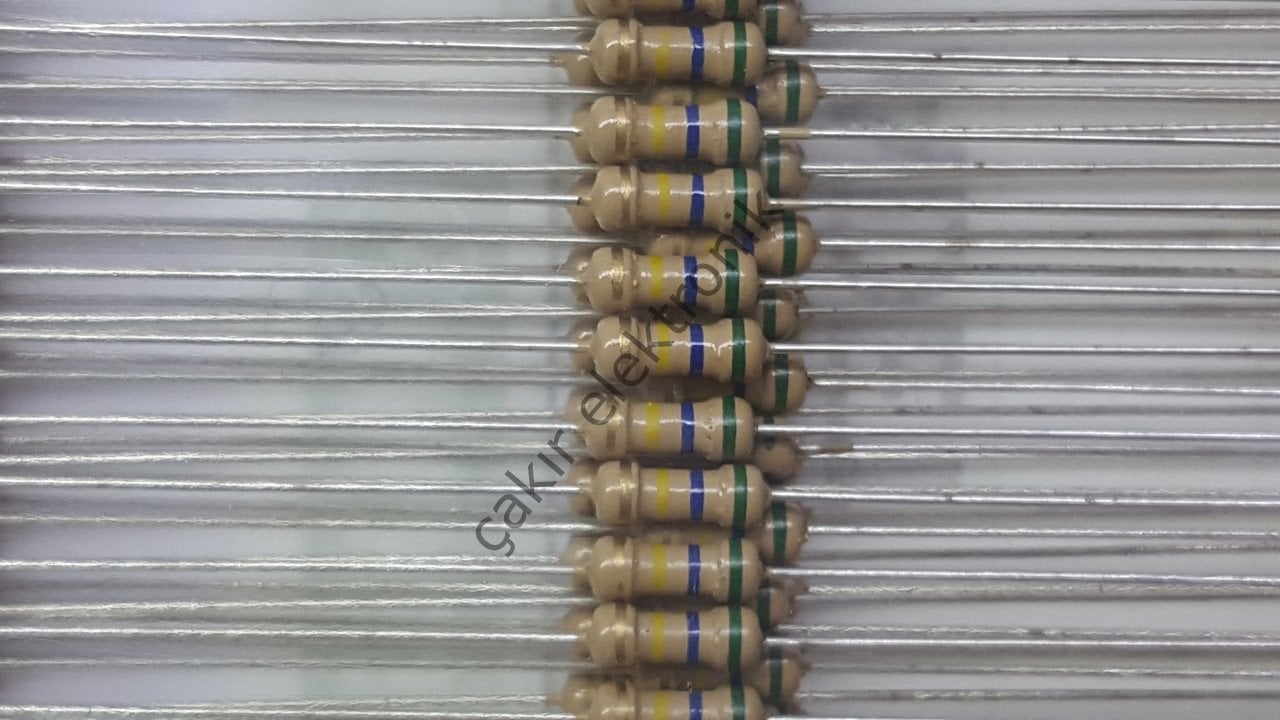 560K - 560 KOHM -  1/4 DİRENÇ - CF1/4 560KΩ; 0.25W; ±5%; Ø2.3x6mm; Leads: axial 50 ADETTİR