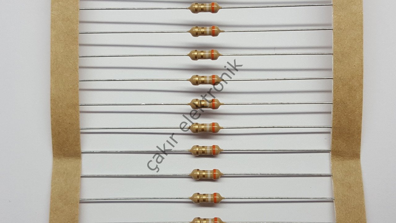 3R9- 3,9R - 3.9 OHM - 1/4 DİRENÇ - CF1/4 3.9Ω; 0.25W; ±5%; Ø2.3x6mm; Leads: axial