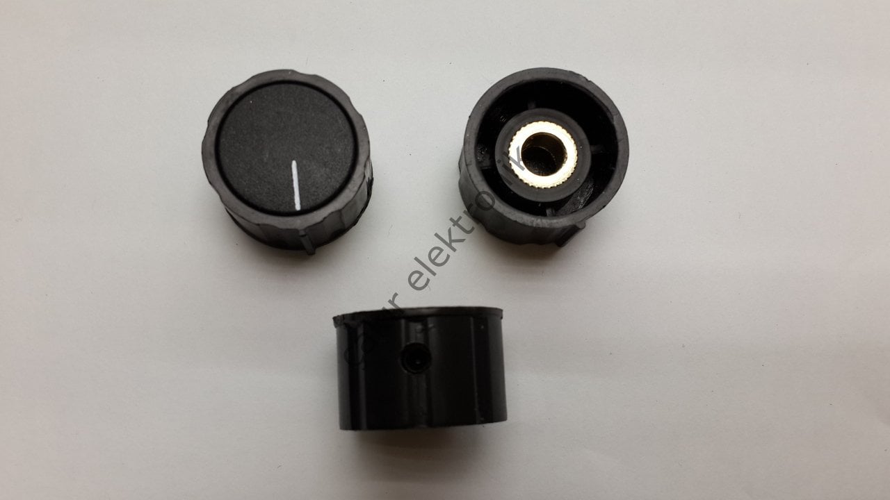 22 MM SİYAH POTANS BAŞLIGI