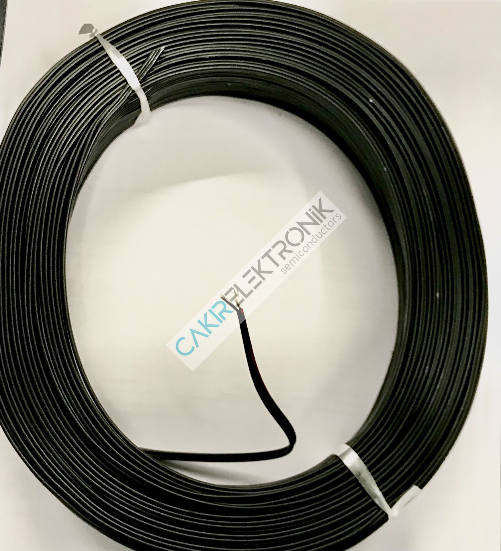 2X0.22mm² NV-Y (1 METRE) SİYAH RENK KALAY KAPLI BAKIR KORDON KABLO 2X0,22MM NVY KORDON KABLO  KABLO , 2x0.22mm kordon kablo