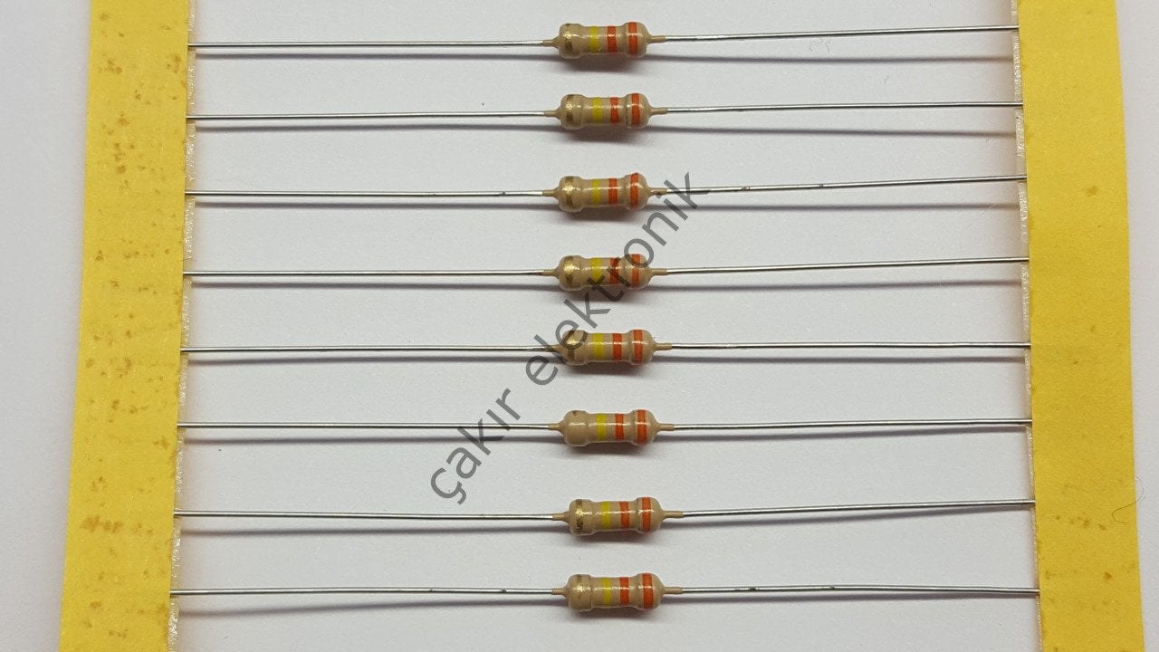 330KR - 330 KOHM  - 1/4 DİRENÇ - CF1/4 330KΩ; 0.25W; ±5%; Ø2.3x6mm; Leads: axial