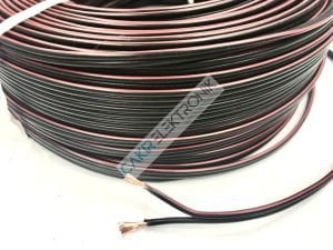 2X0.75mm² NV-Y (1 METRE) SİYAH RENK KIRMIZI BAKIR KABLO 2X0,75MM NVY KORDON KABLO  KABLO , 2x0.75mm kordon kablo