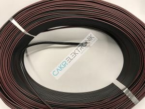 2X0.50mm² NV-Y (1 METRE) SİYAH RENK KIRMIZI BAKIR KORDON KABLO 2X0,50MM NVY KORDON KABLO  KABLO , 2x0.50mm kordon kablo