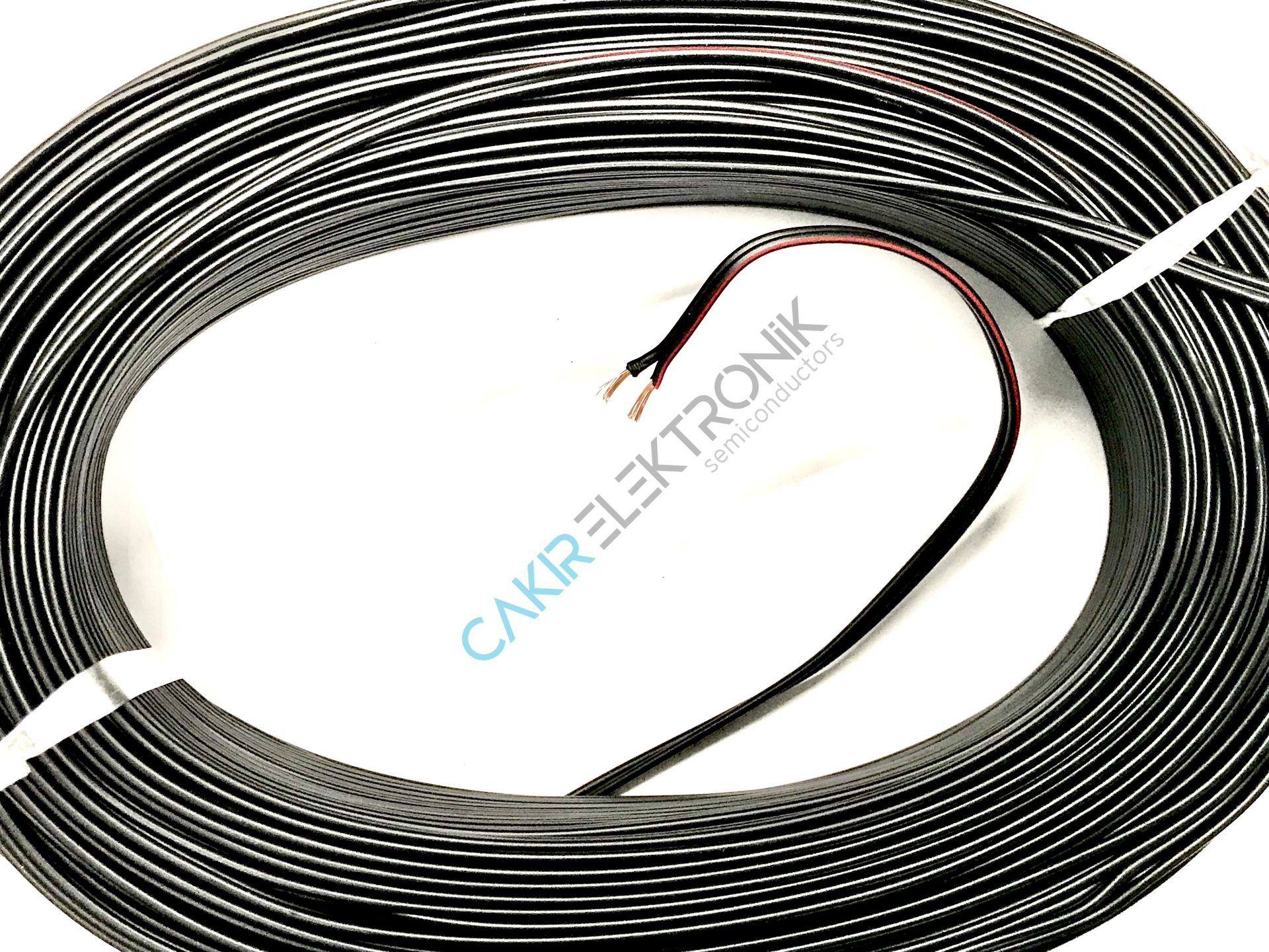 2X0.50mm² NV-Y (1 METRE) SİYAH RENK KIRMIZI BAKIR KORDON KABLO 2X0,50MM NVY KORDON KABLO  KABLO , 2x0.50mm kordon kablo