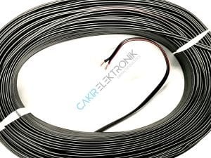 2X0.50mm² NV-Y (1 METRE) SİYAH RENK KIRMIZI BAKIR KORDON KABLO 2X0,50MM NVY KORDON KABLO  KABLO , 2x0.50mm kordon kablo