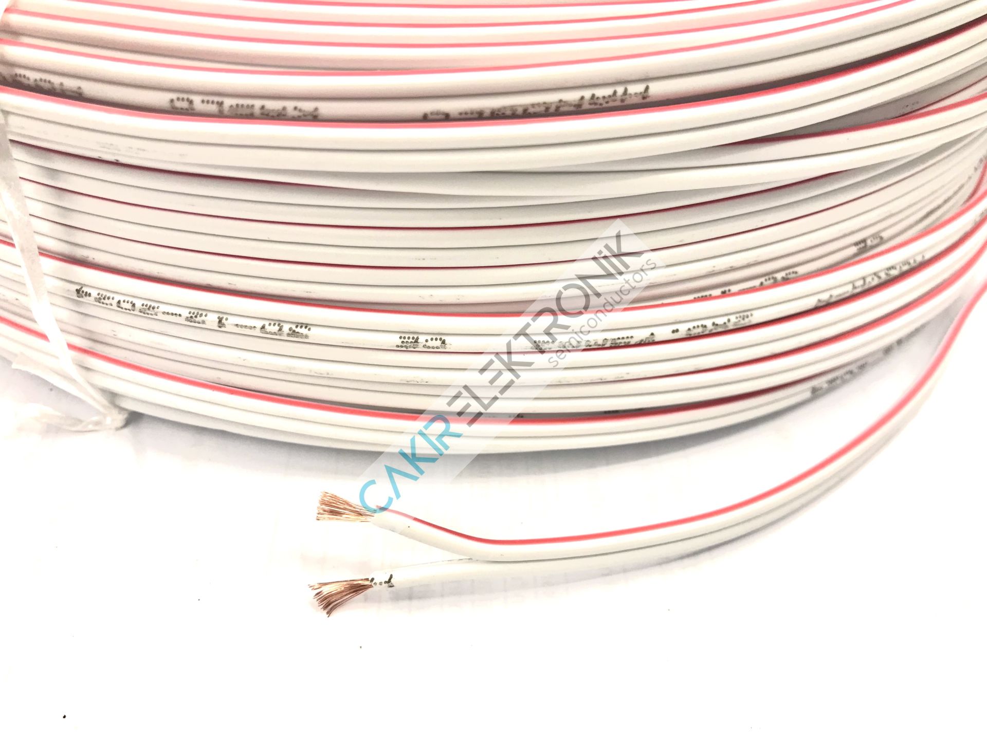 2X0.75mm² NV-Y (1 METRE) BEYAZ RENK KIRMIZI BAKIR KABLO 2X0,75MM NVY KORDON KABLO  KABLO , 2x0.75mm kordon kablo