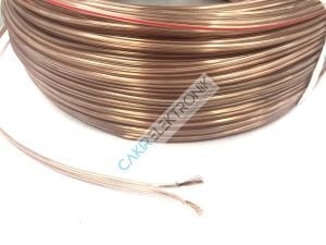 2X0.50mm² NV-Y (1 METRE) ŞEFFAF RENK KIRMIZI BAKIR KORDON KABLO 2X0,50MM NVY KORDON KABLO  KABLO , 2x0.50mm kordon kablo