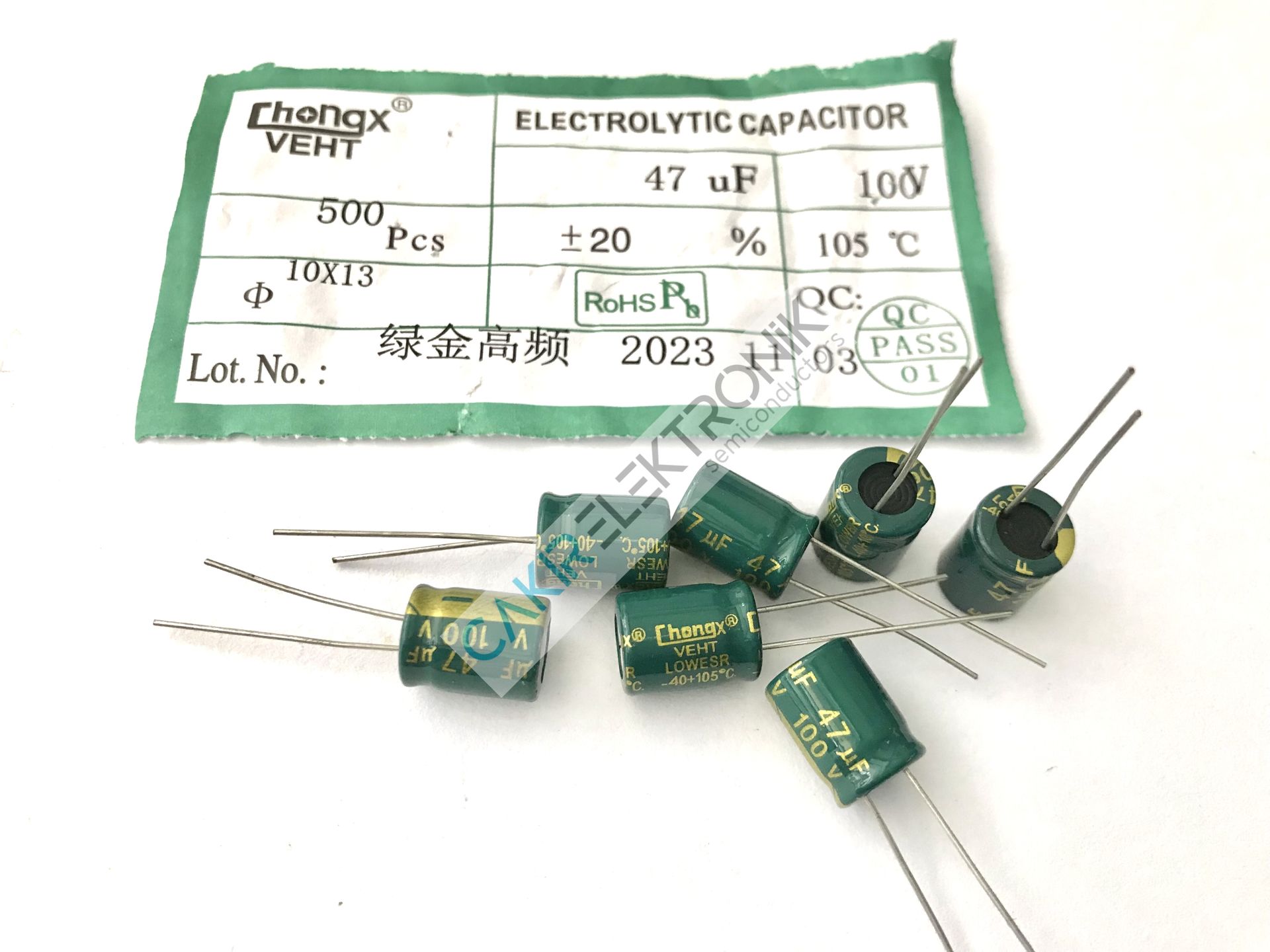 47MF 100V - 47UF 100V 10X13 MM KONDANSATÖR