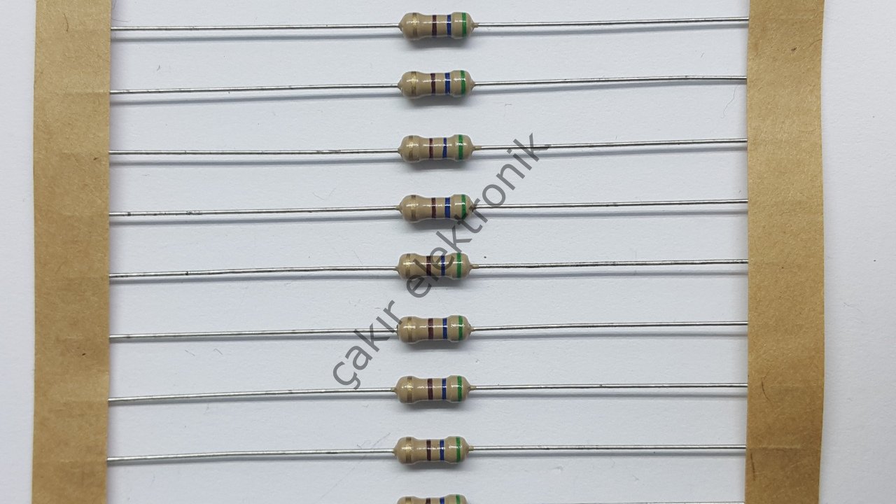 560R - 560 OHM  1/4 DİRENÇ - CF1/4 560Ω; 0.25W; ±5%; Ø2.3x6mm; Leads: axial